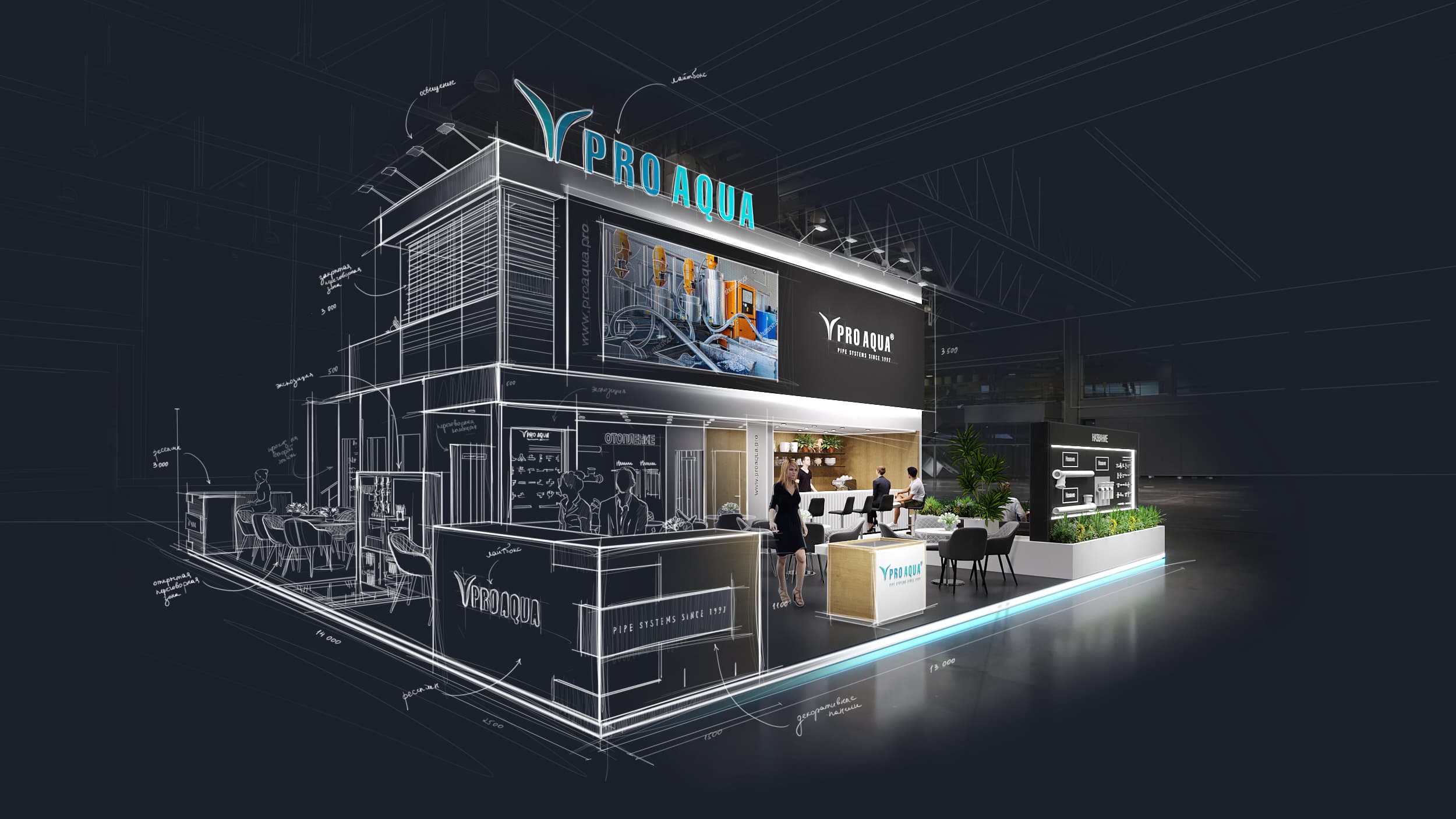 Эксклюзивные стенды для выставок - дизайн и прозводство